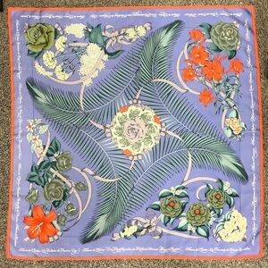 HERMES Vintage Collectors Floral “Fleurs de L’ Opera” Multicolor Silk Scarf - 90